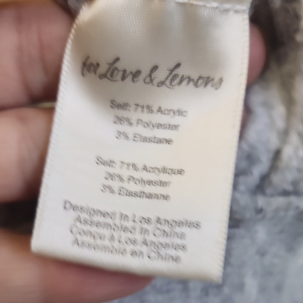 For Love And Lemons Gray Cropped Knit Shrug - Picture 6 of 7